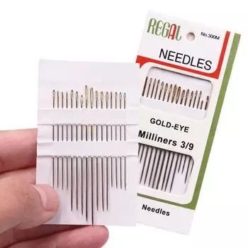 5-Pack: 29N Бытовая швейная нить - Черно-белая полиэстеровая нить с иглой