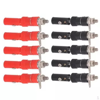 5 пар изолированных разъемов типа «банан» диаметром 4 мм