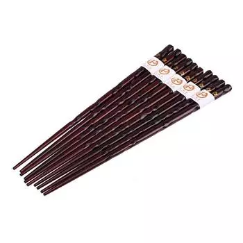 5 Pairs Chinese Chopsticks Food Sushi Sticks Reusable Wood Chop Sticks Kitchen Tableware Accessories For Dinner Tableware set