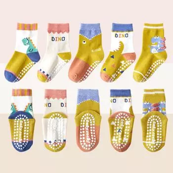 5 Pairs Cute Rabbit Baby Girl Socks Cotton Anti-slip Socks Kids Socks Children s Socks Floor Socks Trampoline Socks 1-12 Years XL (9-12T)