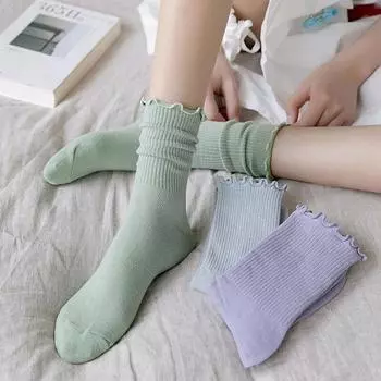 5 Pairs Fashion Lace Ruffle Soft Cotton Women Socks Spring Summer Cute Socks Sweet Princess Girls One Size