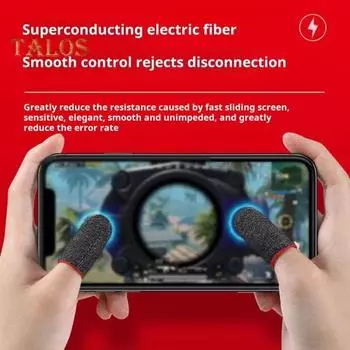 5 пар нарукавников для мобильных игр. Защита пальцев для мобильных игр. Сверхвысокая чувствительность, не царапается. Дышащие кончики пальцев. Накладки на пальцы. Перчатки для большого пальца. красный