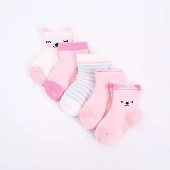 5 Pairs/Lot Children Cotton Socks Boy Girl Baby Cute Cartoon Soft Mesh Socks For Spring Summer New Fashion Kids Gifts XS ( 0-1 years )