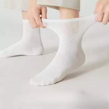 5 Pairs of Men s and Women s Spring and Autumn Anti-odour Sweat-absorbent Super-loose Mid-calf Socks 5 pairs