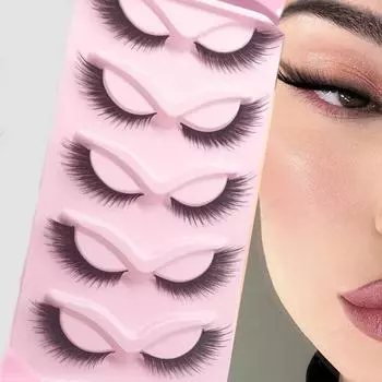 5 пар сексуальных и очаровательных накладных ресниц, естественный вид, ресницы кошачий глаз, ресницы ангела, удлиненные полоски ресниц 3D 16 мм
