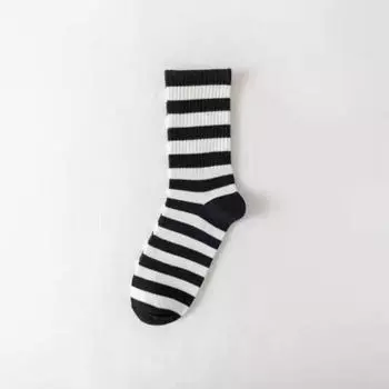 5 Pairs of Trendy Socks, Striped Letter PT Mid-calf Socks, Women s Breathable and Sweat-absorbing Cotton Socks 5 pairs