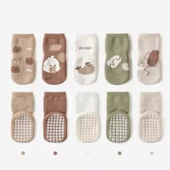 5 Pairs Winter Baby Socks Toddler Anti-slip Children s Cartoon Floor SocksIndoor Floor Warm Hose Accessories 0-5Y S for 0-1Y