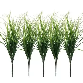 5 палочек/партия Имитация травы, искусственные цветы, пластиковые растения для фотосъемки, цветочные композиции из зеленых растений, предметы интерьера