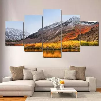 5 панелей пейзаж Сьерра-Невада Снежная гора в наличии холст картины постеры и принты настенная художественная картина домашний декор без рамки 20x35cm*2 20x45cm*2 20x55cm*1