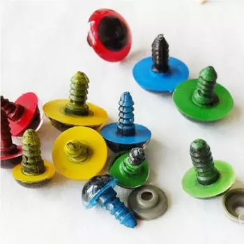 5 пар 10-миллиметровых пластиковых безопасных глаз для плюшевых игрушек-кукол Snap