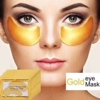 5 пар 24K Gold Collagen Eye Mask Антивозрастные патчи для глаз с гиалуроновой кислотой под маской для глаз 5 Pairs золотой