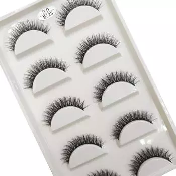 5 пар 3D натуральных накладных ресниц, мягкие ресницы для макияжа