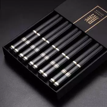 5 пар черного золота, японские китайские палочки для еды, еда, палочки для суши, многоразовый сплав, набор корейских палочек для еды, здоровая кухонная посуда