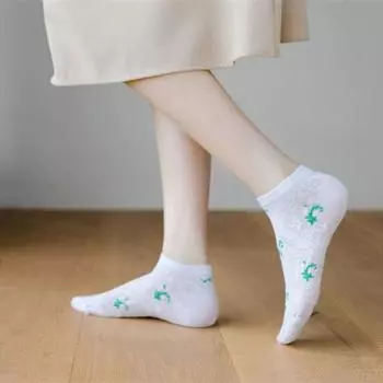 5 пар цветочных носков-труб с цветочным принтом Harajuku Sweet Sock женские модные носки для девочек до середины икры осень Style 2