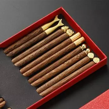 5 пар деревянных палочек для еды, многоразовая посуда из натурального палисандра, инструменты для пиццы, лапши, китайский набор, keuken hulpjes розовый лес