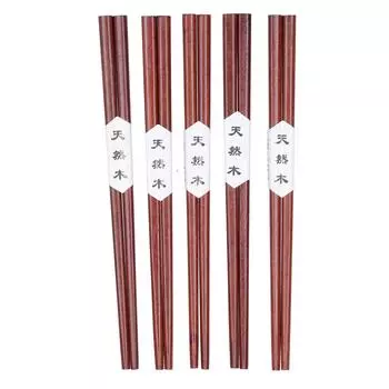 5 пар деревянных палочек для еды, многоразовые, прочные деревянные палочки для еды для дома, кухни, отеля, длина 7,1 дюйма