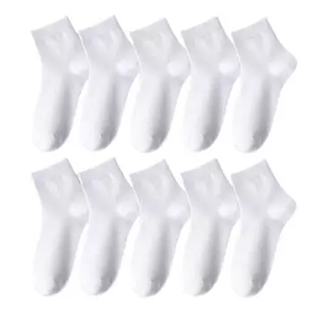 5 пар детских белых носков для мальчиков и девочек, однотонные дышащие хлопковые носки, спортивные носки 1-9 лет S 1-3T белый