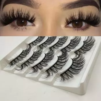 5 пар длинных объемных накладных ресниц, наращивание ресниц, аксессуары для макияжа