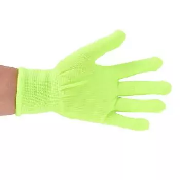 5 пар флуоресцентных перчаток для вечеринок, хорошая гибкость, зеленые перчатки, гибкие рабочие перчатки