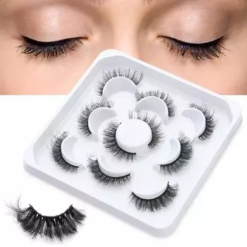 5 пар грязных драматических накладных ресниц, натуральные длинные смешанные стили, 3D норковые волосы, накладные ресницы