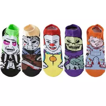 5 пар хип-хоп уличной моды мультфильм аниме носки для мужчин и женщин новинка смешной повседневный короткие лодочки невидимые носки стиль EU37-45 US7-10