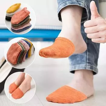 5 пар хлопковых полуносков ярких цветов, новые женские носки в передней части стопы