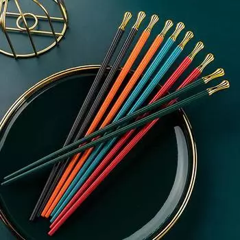 5 пар/компл. Нескользящие палочки для еды в корейском стиле, палочки для здоровой еды, палочки для суши, кухонная посуда, аксессуары для инструментов