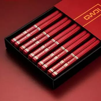 5 пар/компл. Высококачественные нескользящие палочки для еды в китайском стиле для дома, отеля, ресторана, портативная посуда для здорового питания, набор палочек для еды, посуда для шведского стола красный