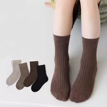 5 пар/комплект детские носки для мальчиков и девочек, хлопковые однотонные полосатые мягкие детские носки с героями мультфильмов, школьные спортивные детские носки весна-осень S розовый