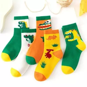 5 пар/комплект детские носки весна и осень новые носки для мальчиков с героями мультфильмов до середины икры средние и большие короткие хлопковые носки для школьников дышащие носки для мальчиков и девочек S
