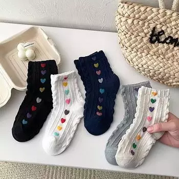 5 пар/комплект теплых зимних детских носков, милые мягкие осенние носки для новорожденных девочек, носки с кроликом для младенцев и мальчиков для малышей XS(0-2Y) разноцветный