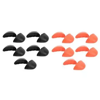 5 пар круглых вставок для носка, утолщенный пенополиуретан, уменьшающий размер обуви, нескользящий наполнитель для носков для высоких каблуков Black