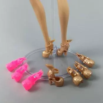 5 пар кукольных туфель на высоком каблуке с крыльями ангела для Барби, обувь для кукол 11,5 дюйма, аксессуары, обувь для Барби, лучший подарок на день рождения для девочки разноцветный