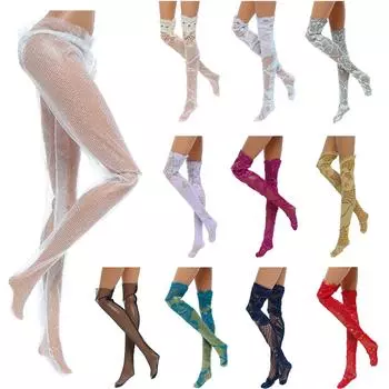 5 пар/лот чулки для куклы Барби, модные сексуальные кружевные леггинсы ручной работы, аксессуары для носков, одежда, платье, детские игрушки