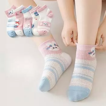 5 пар/лот, детские носки, весенне-летние тонкие сетчатые дышащие впитывающие пот короткие дорожные спортивные носки для мальчиков и девочек XL