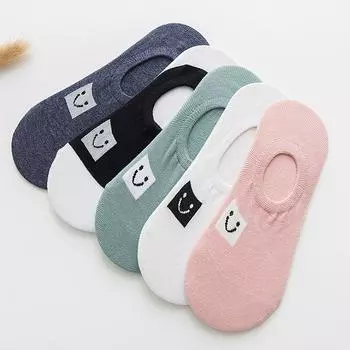 5 пар / лот, женские носки ярких цветов, носки-лодочки с рисунком маленьких животных, повседневные забавные носки для девочек Pack of 5