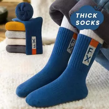 5 пар махровых носков для детей, несколько вариантов цветов, ультратолстые однотонные носки, оптовая продажа для перепродажи носков от 1 до 16 лет 1-4 year(10-14 cm)