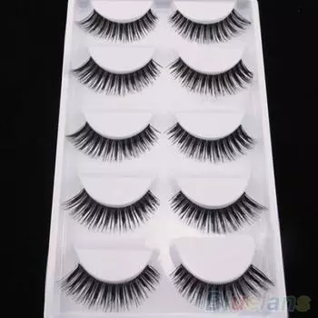 5 пар макияжа ручной работы натуральные густые накладные ресницы для наращивания ресниц
