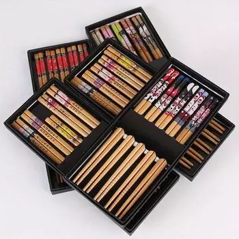 5 пар многоразовых палочек для суши, нескользящие палочки для еды, китайские палочки для еды, столовая посуда, подарочные кухонные принадлежности