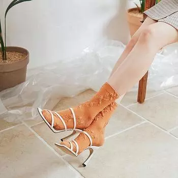 (5 пар) модных носков Beyond Flower Crew N_EN15 23cm - 26cm