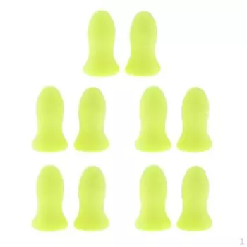 5 пар мягких пенопластовых ушных вкладышей для сна, храпа, путешествий, концертов (желтый)