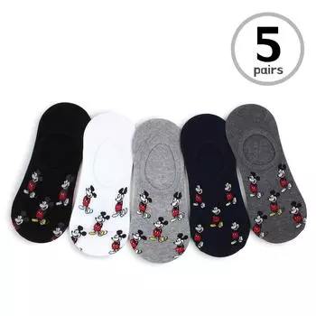 (5 пар) Мужские носки с официально лицензированными персонажами Disney без шоу с Микки Маусом WR59 26cm - 28cm