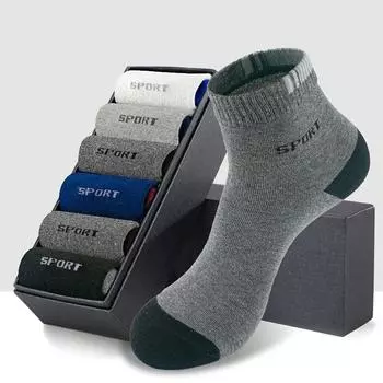 5 пар мужских дышащих, впитывающих пот носков до середины икры с защитой от запаха, подходящих для бега на открытом воздухе One Size