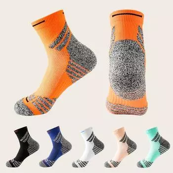 5 пар мужских и женских баскетбольных носков Bottom Collision Color Net Face Sports Match Color College Wind Tube Socks 5 Pairs озеро синий