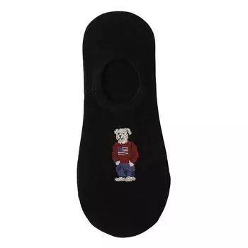 5 пар мужских носков-лодочек из тонкого хлопка, 5 цветов, летние, с мультяшным медведем, невидимые, легкие, дышащие, влагоотводящие, индивидуальные 5 pairs
