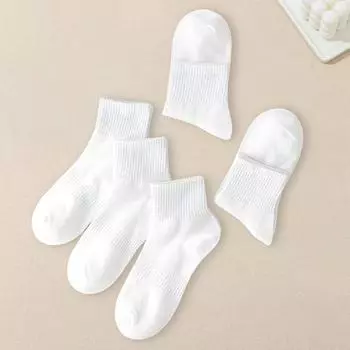 5 пар мужских однотонных носков, модные универсальные, унисекс, летние, повседневные, короткие, осенние и зимние, средней длины, для пар One Size