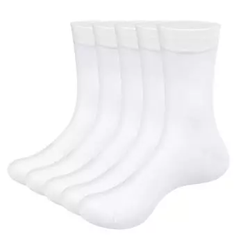 5 пар мужских однотонных веганских удобных бамбуковых носков, удобных для мужчин и женщин, мультиупаковка L