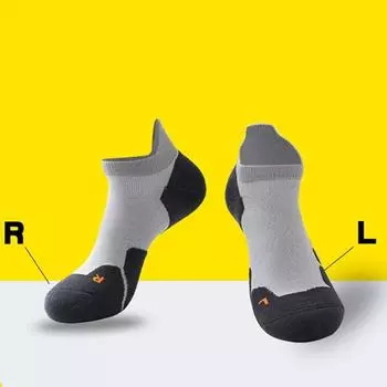 5 пар мужских толстых элитных баскетбольных носков с полотенцем снизу, быстросохнущих, носков для бега, носков для занятий спортом на открытом воздухе 5 Pairs чёрный/оранжевый