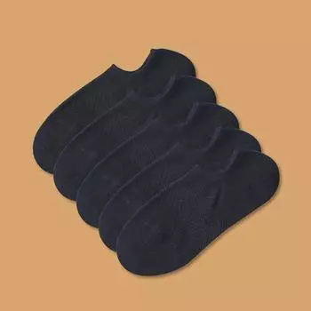 5 пар мужских тонких летних невидимых носков, дышащие сетчатые короткие носки, черные, белые, повседневные, деловые, носки-лодочки, высокое качество One Size