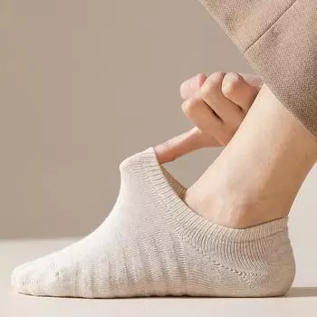 5 пар мужских зимних силиконовых нескользящих носков с толстым кольцом для волос, впитывающих пот, невидимых спортивных носков 5 Pairs